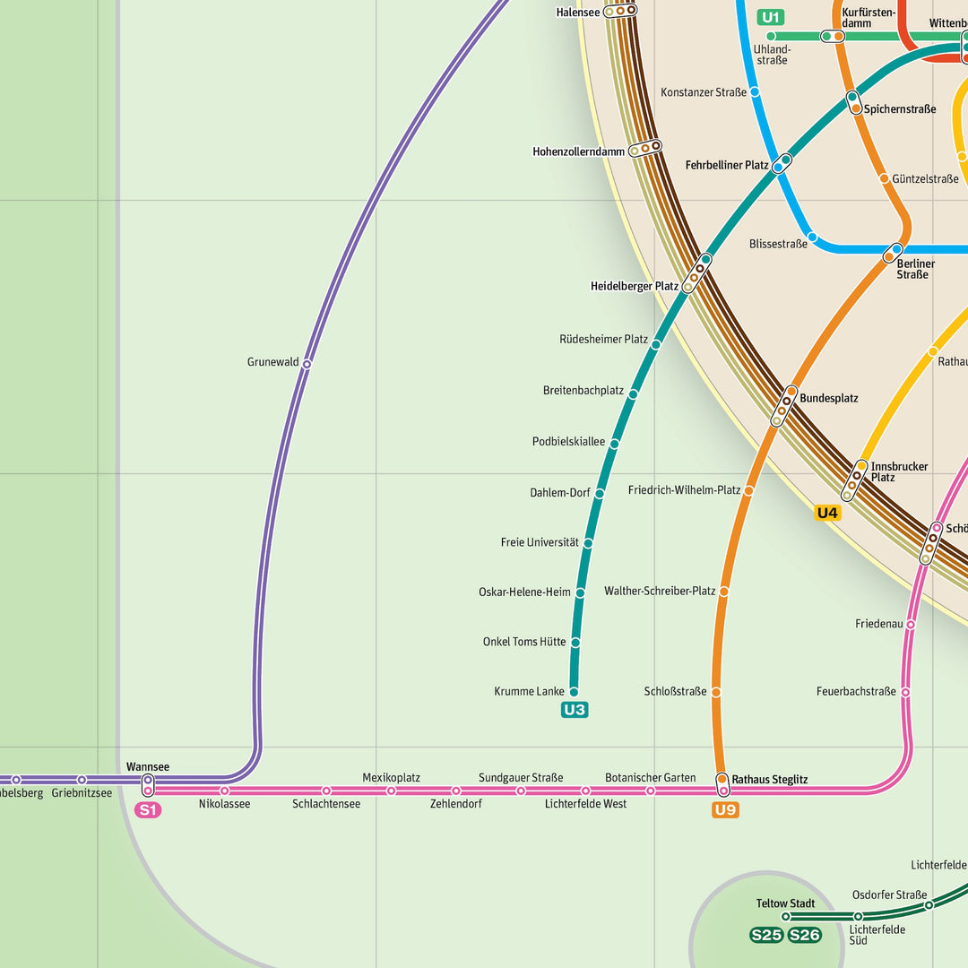 Berlin U-Bahn S-Bahn Map