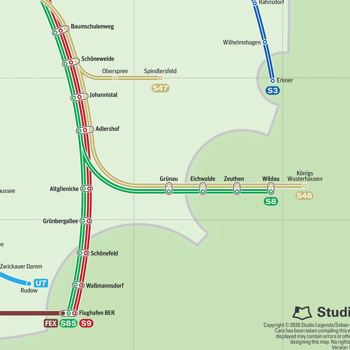 Berlin U-Bahn S-Bahn Map