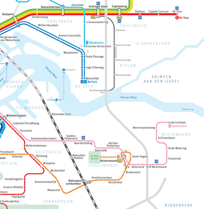 Rail Map Rotterdam