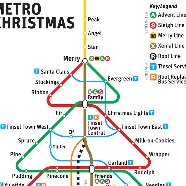 Metro Christmas Cards (Set of 5)