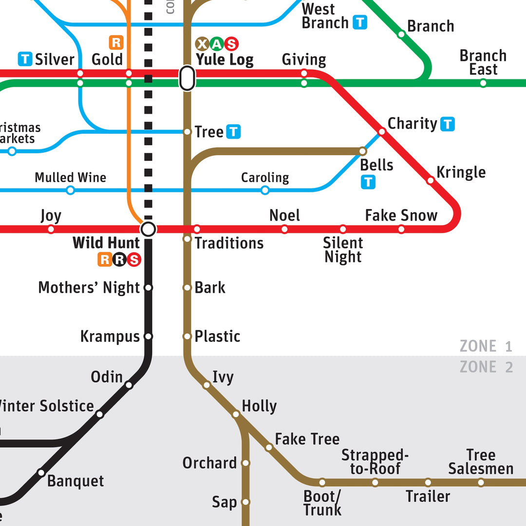 Metro Christmas Cards (Set of 5)