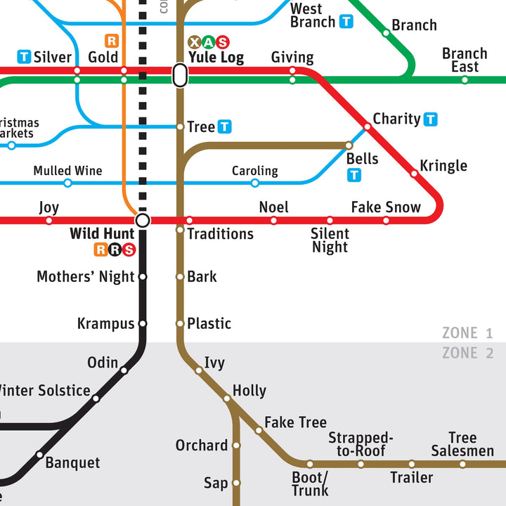 Metro Christmas Cards (Set of 5)