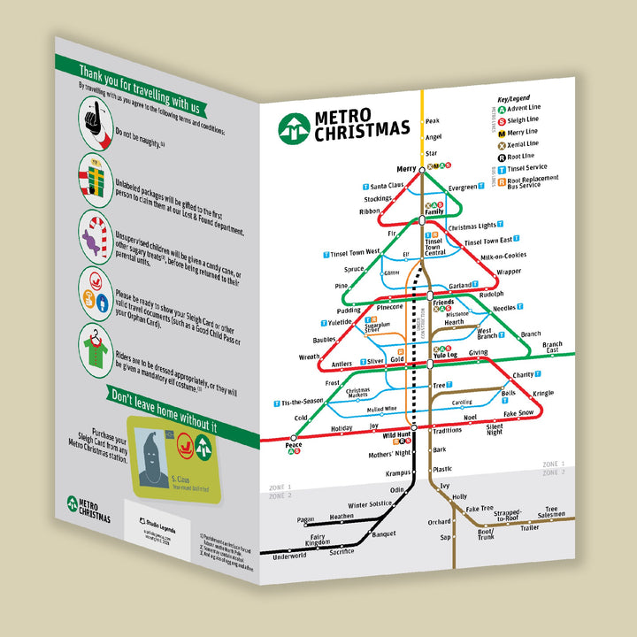 Metro Kerstkaart (5 stuks)