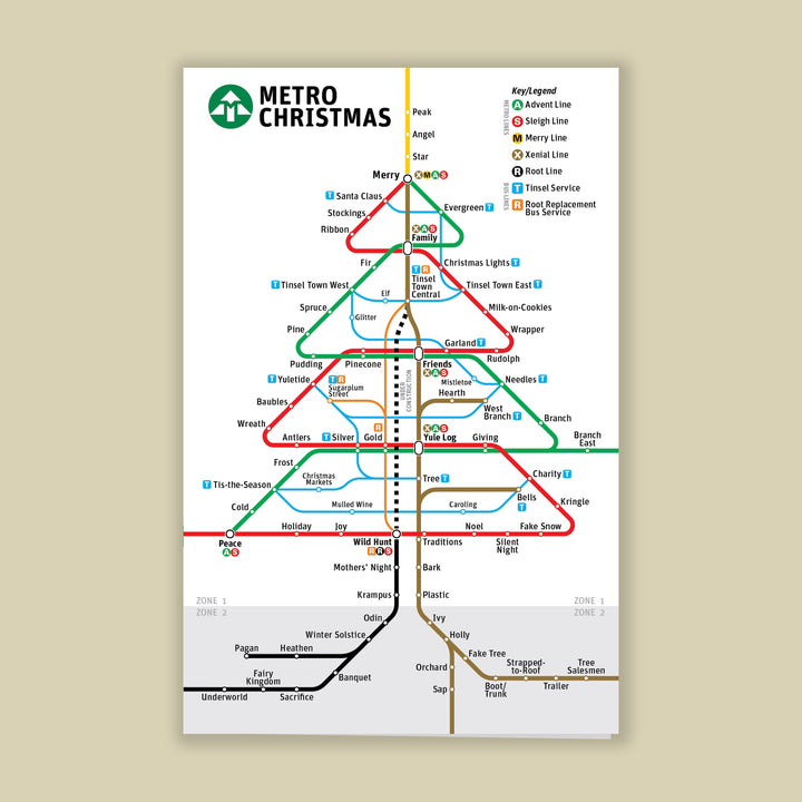 Metro Christmas Cards (Set of 5)