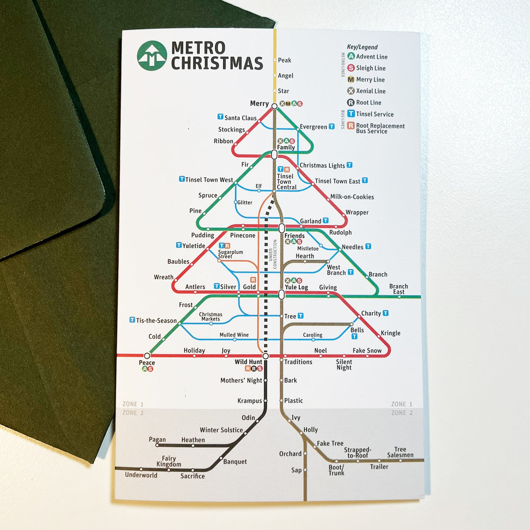 Metro Christmas Cards (Set of 5)