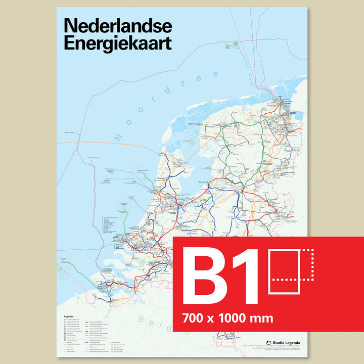 Nederlandse Energiekaart (op bestelling gemaakt)