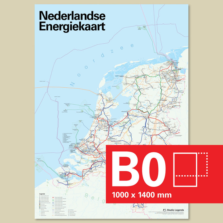 Nederlandse Energiekaart (op bestelling gemaakt)